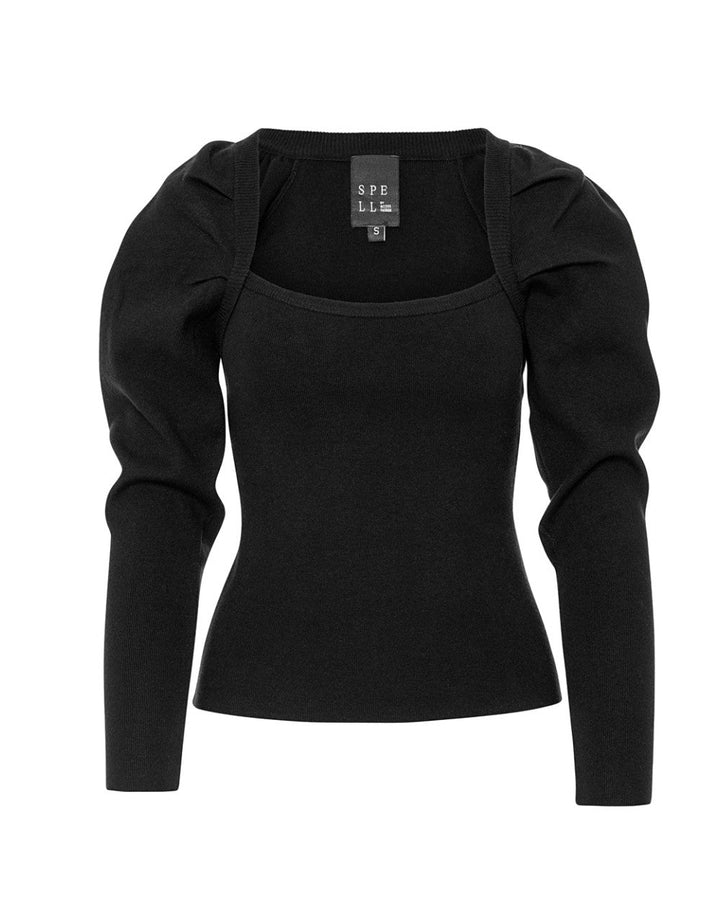 Μπλούζα πλεκτή με τετράγωνο ντεκολτέ Access Fashion - A Collection Boutique