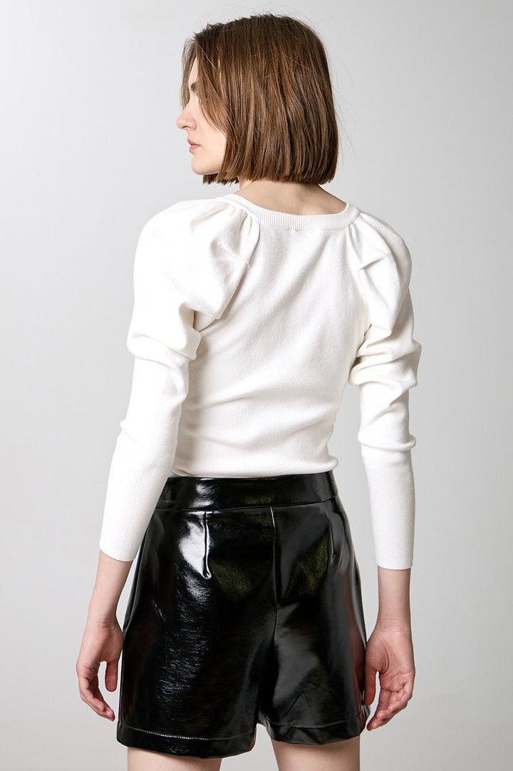 Μπλούζα πλεκτή με τετράγωνο ντεκολτέ Access Fashion - A Collection Boutique