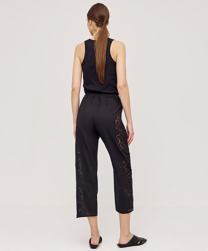 Παντελόνι με broderie λεπτομέρειες Access Fashion