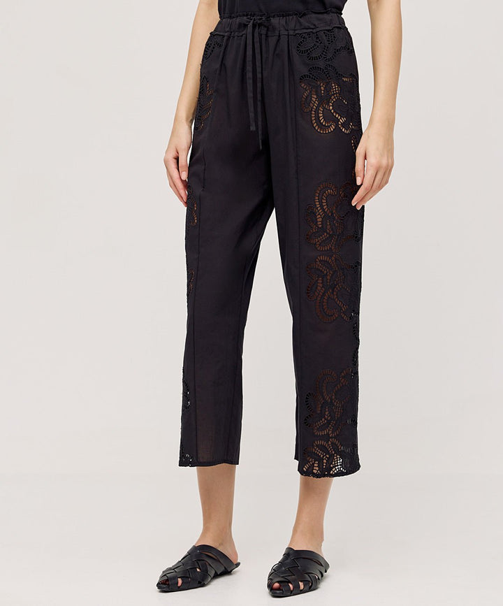 Παντελόνι με broderie λεπτομέρειες Access Fashion