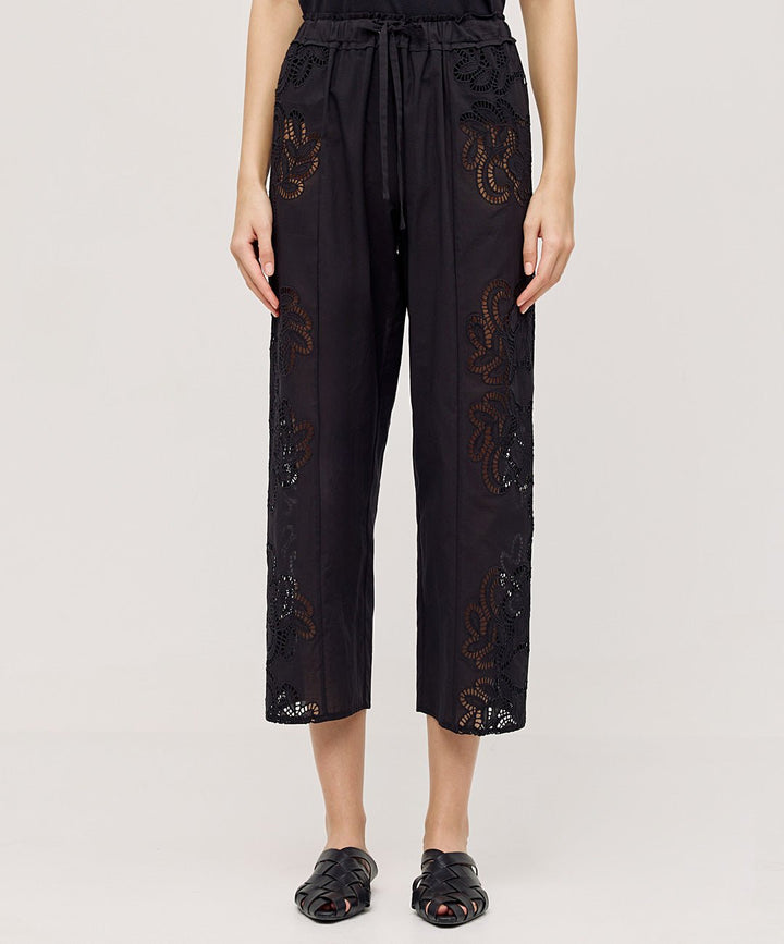 Παντελόνι με broderie λεπτομέρειες Access Fashion