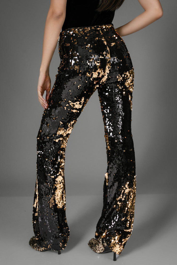 Παντελόνι με ελαστική παγιέτα Access Fashion - A Collection Boutique