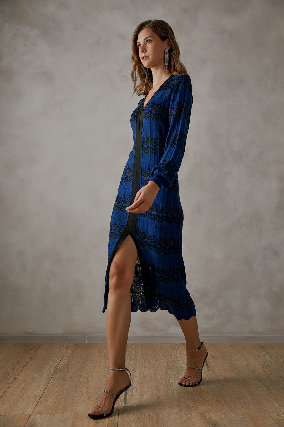 Πλεκτό φόρεμα μίντι Figaro Fashion - A Collection Boutique
