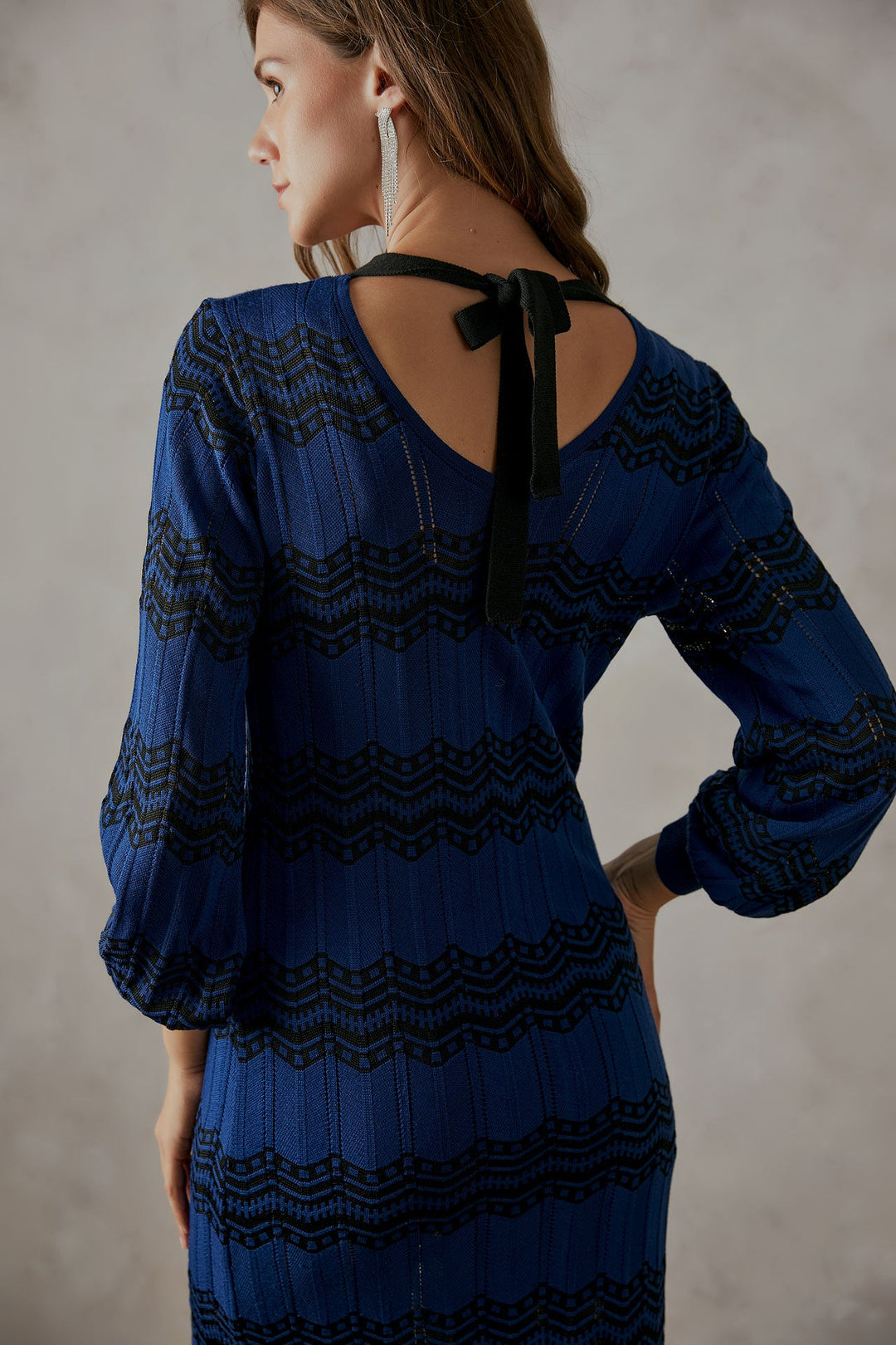 Πλεκτό φόρεμα μίντι Figaro Fashion - A Collection Boutique