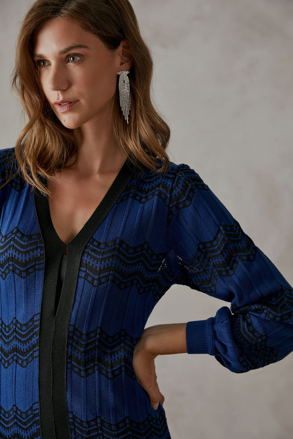 Πλεκτό φόρεμα μίντι Figaro Fashion - A Collection Boutique