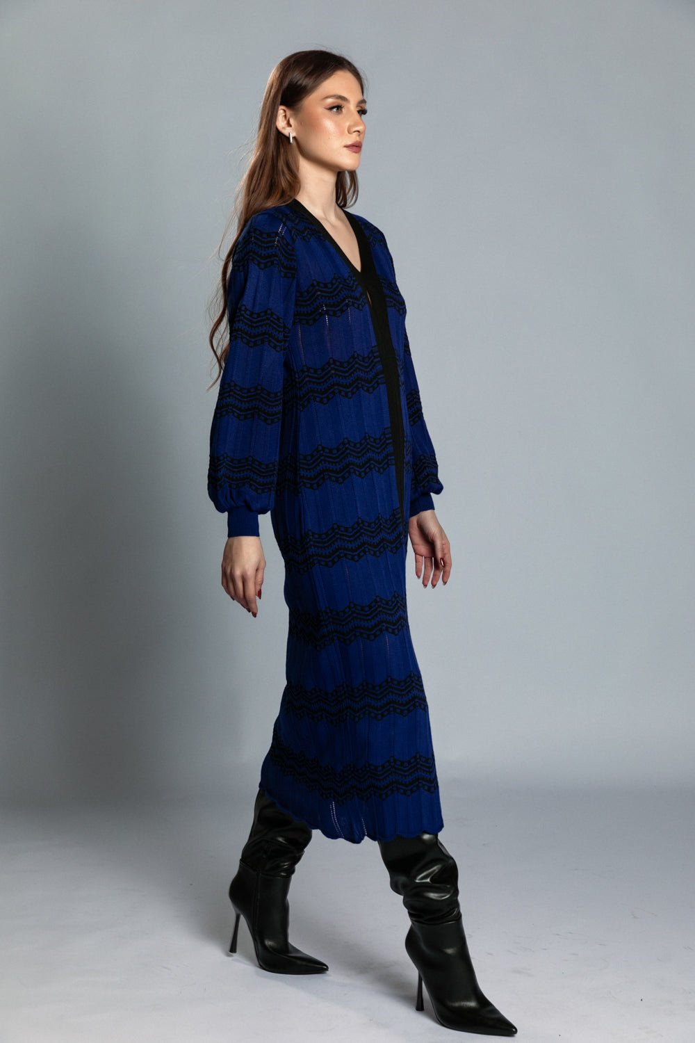 Πλεκτό φόρεμα μίντι Figaro Fashion - A Collection Boutique