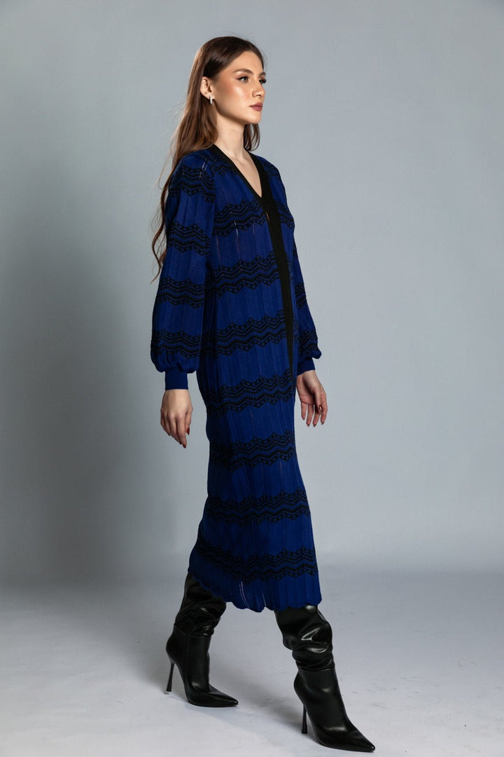 Πλεκτό φόρεμα μίντι Figaro Fashion - A Collection Boutique