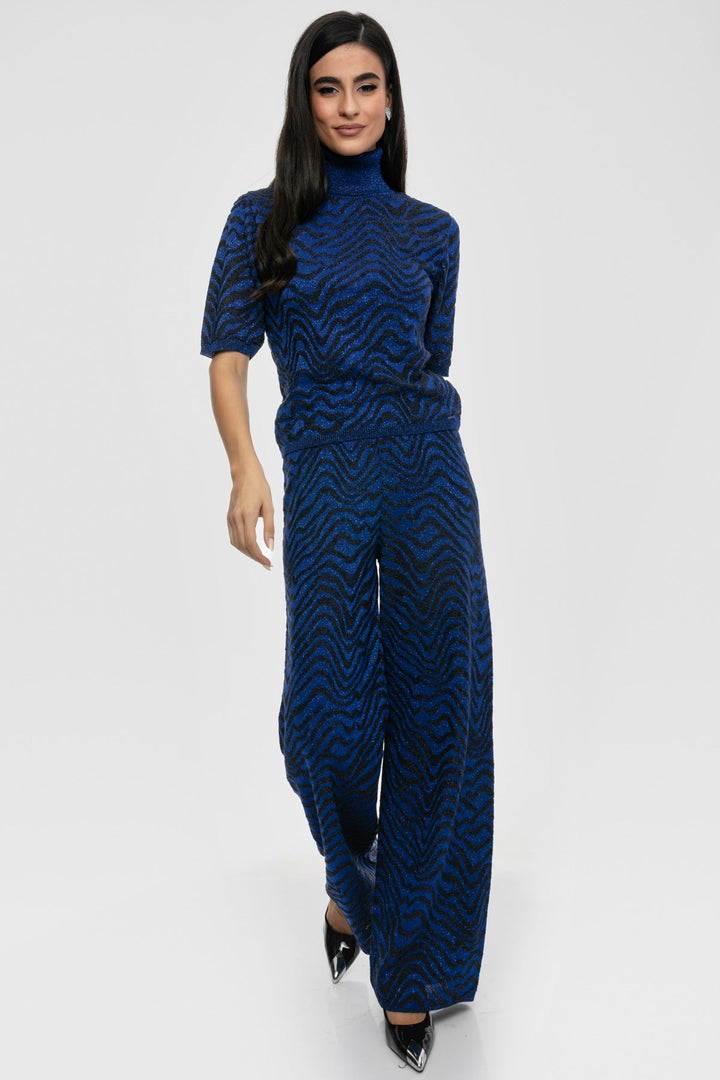 Πλεκτό lurex ζεβρα σετ Aggel Knitwear - A Collection Boutique