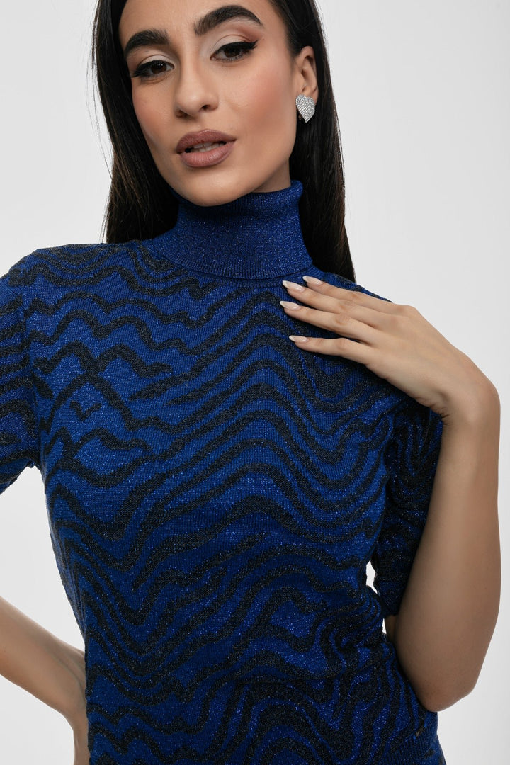 Πλεκτό lurex ζεβρα σετ A Collection Boutique
