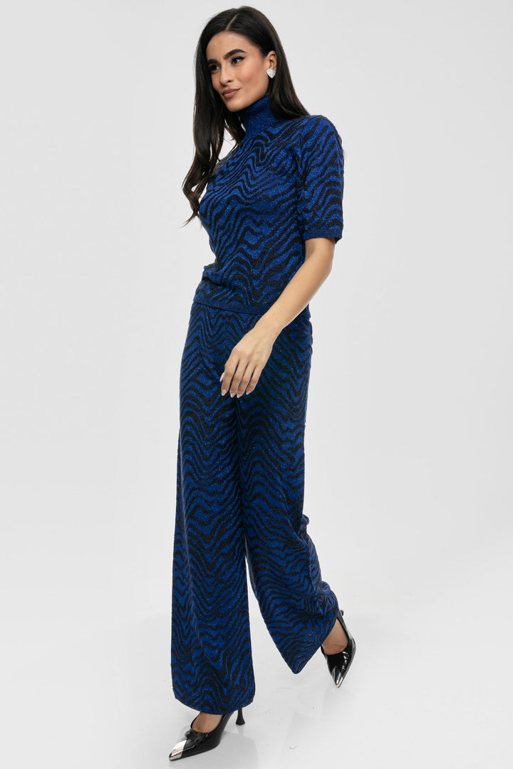 Πλεκτό lurex ζεβρα σετ A Collection Boutique