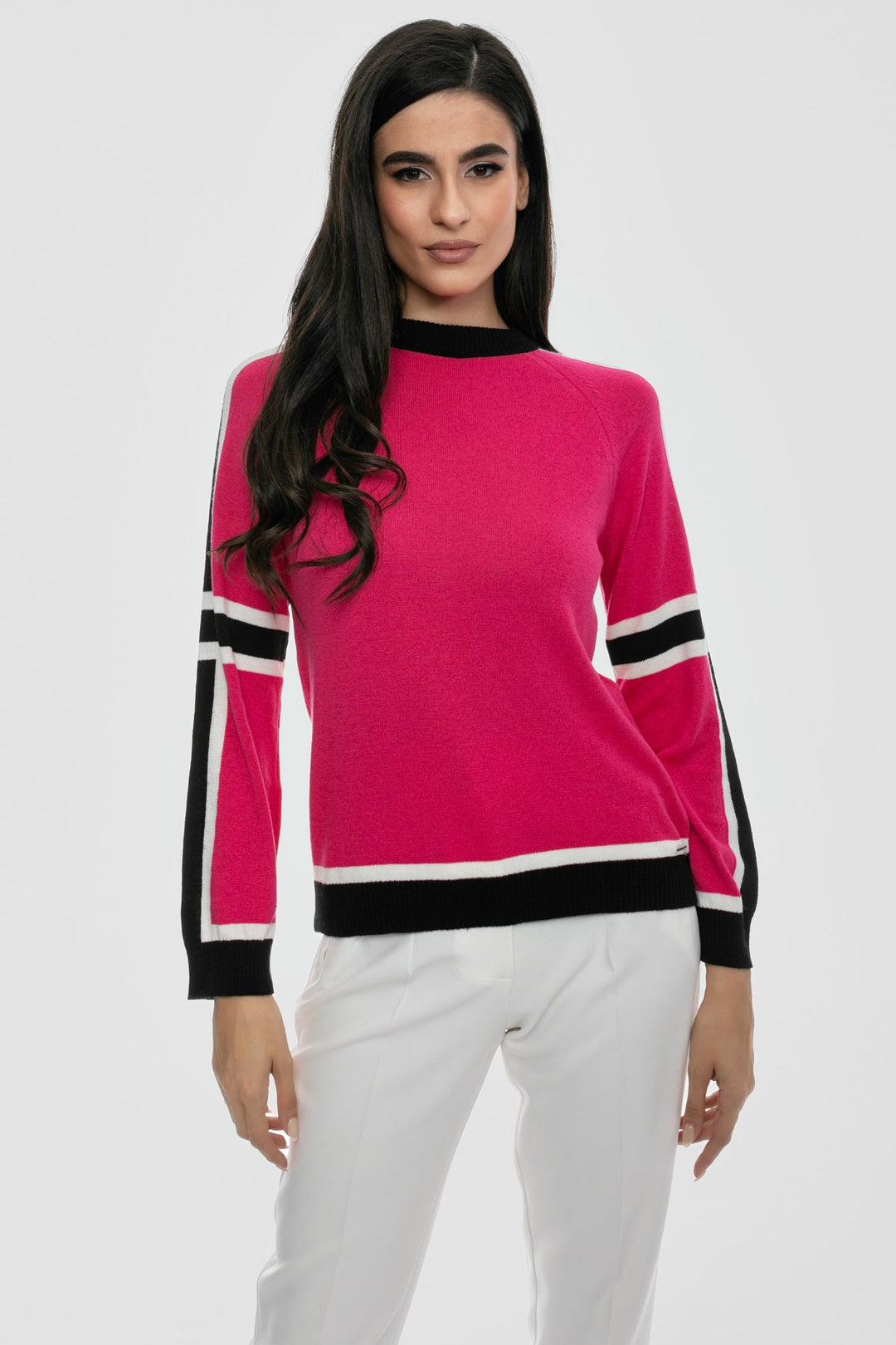 Πλεκτό πουλόβερ με γεωμετρικό μοτίβο A Collection Boutique