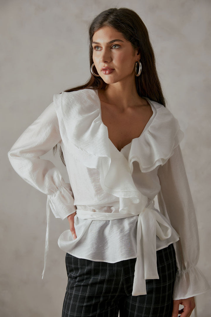 Πουκάμισο με βολάν Figaro Fashion - A Collection Boutique