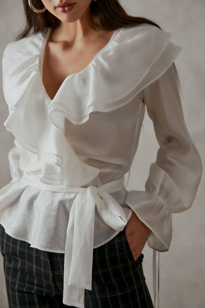 Πουκάμισο με βολάν Figaro Fashion - A Collection Boutique