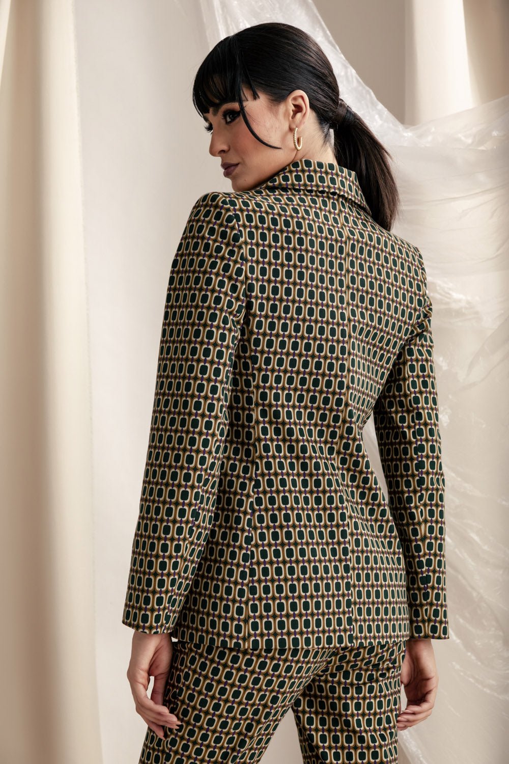 Σακάκι μεσάτο εμπριμέ Coelia - A Collection Boutique