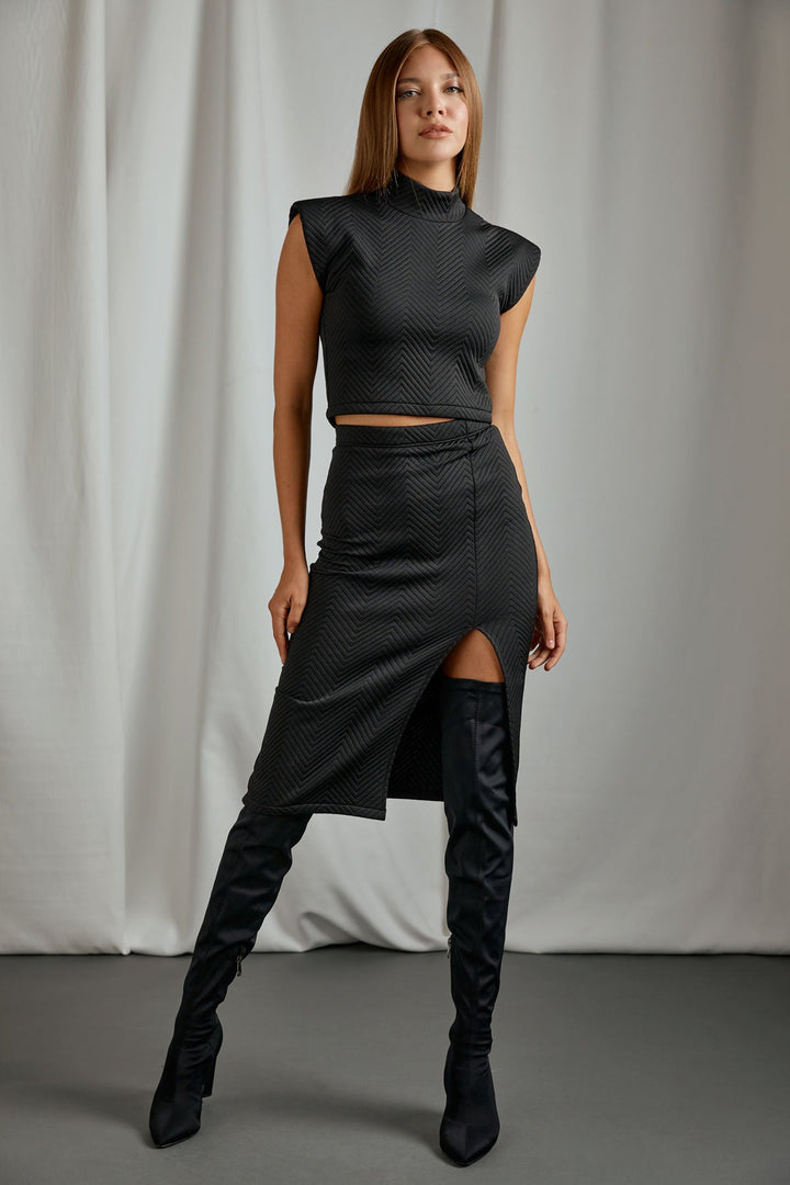Σετ μπλούζα φούστα Figaro Fashion - A Collection Boutique