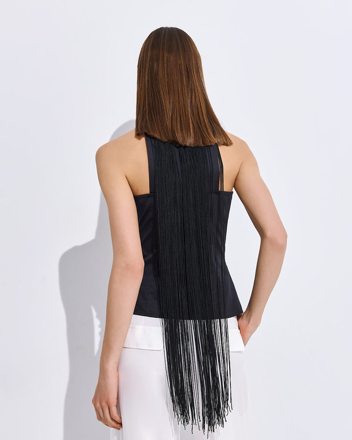 Πουκάμισο αμάνικο με κρόσσια Access Fashion