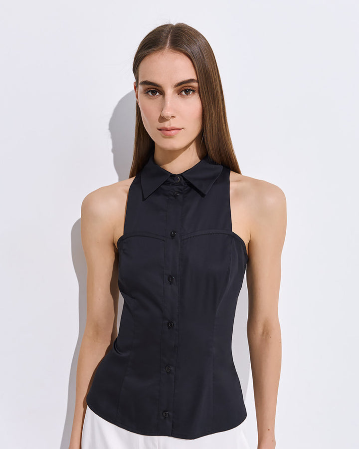 Πουκάμισο αμάνικο με κρόσσια Access Fashion