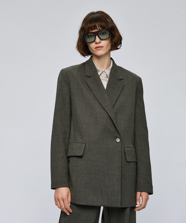 Σακάκι oversized με τσέπες Access Fashion