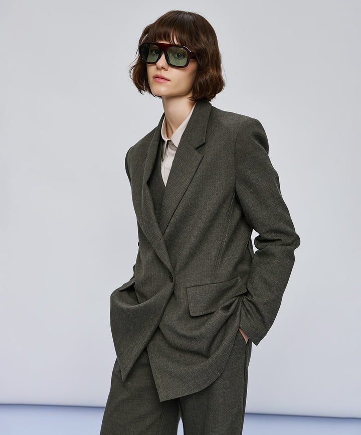 Σακάκι oversized με τσέπες Access Fashion