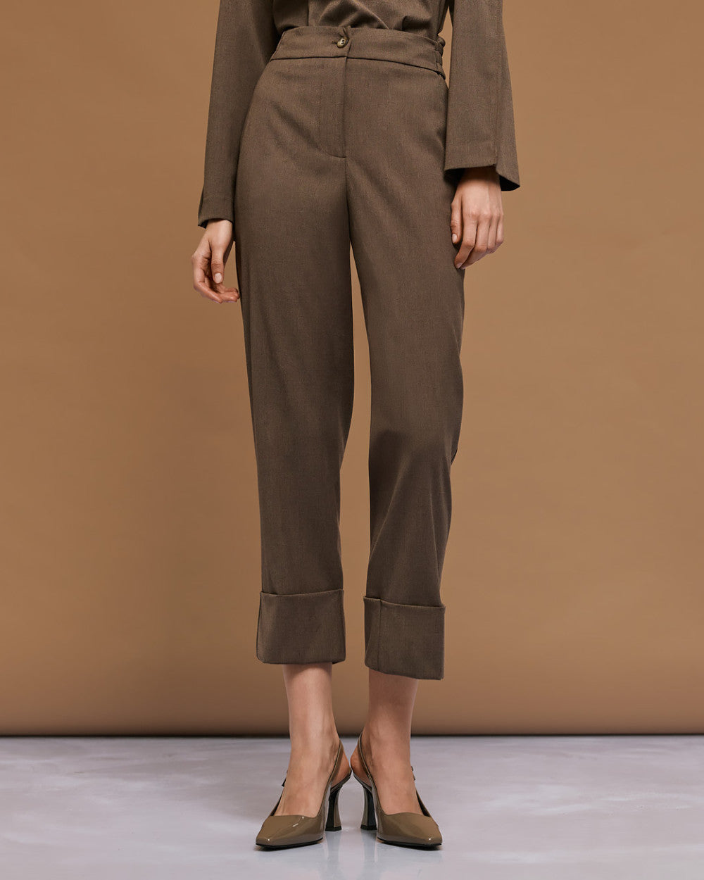 Παντελόνι ψηλόμεσο με ρεβέρ Access Fashion