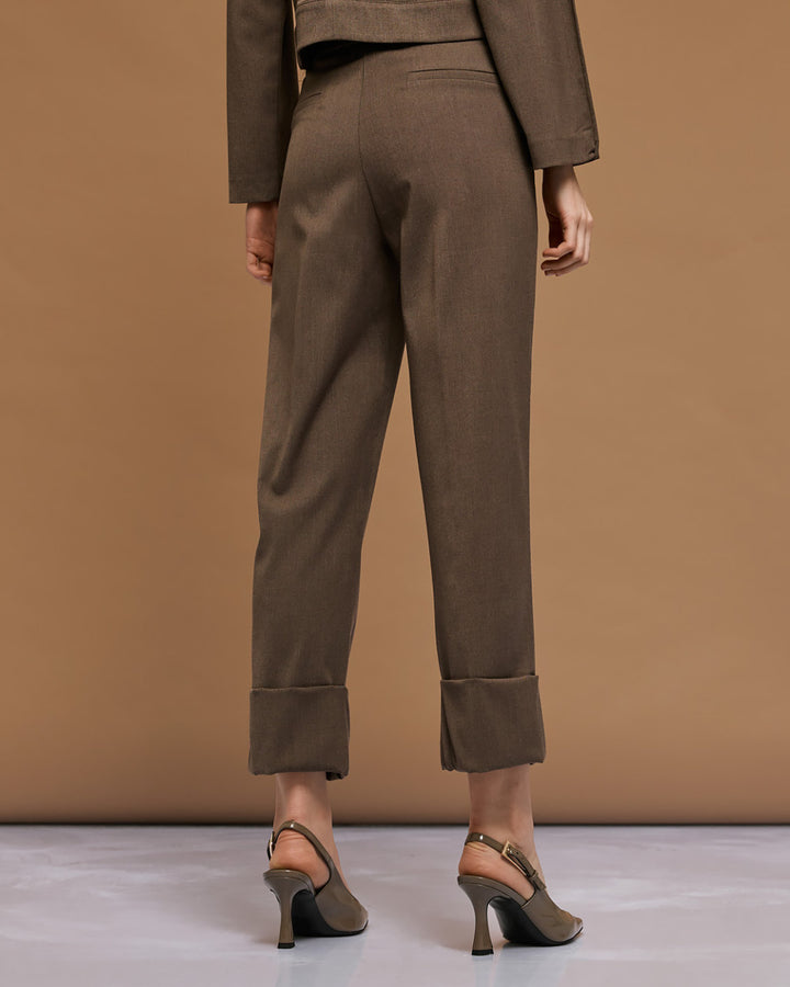 Παντελόνι ψηλόμεσο με ρεβέρ Access Fashion