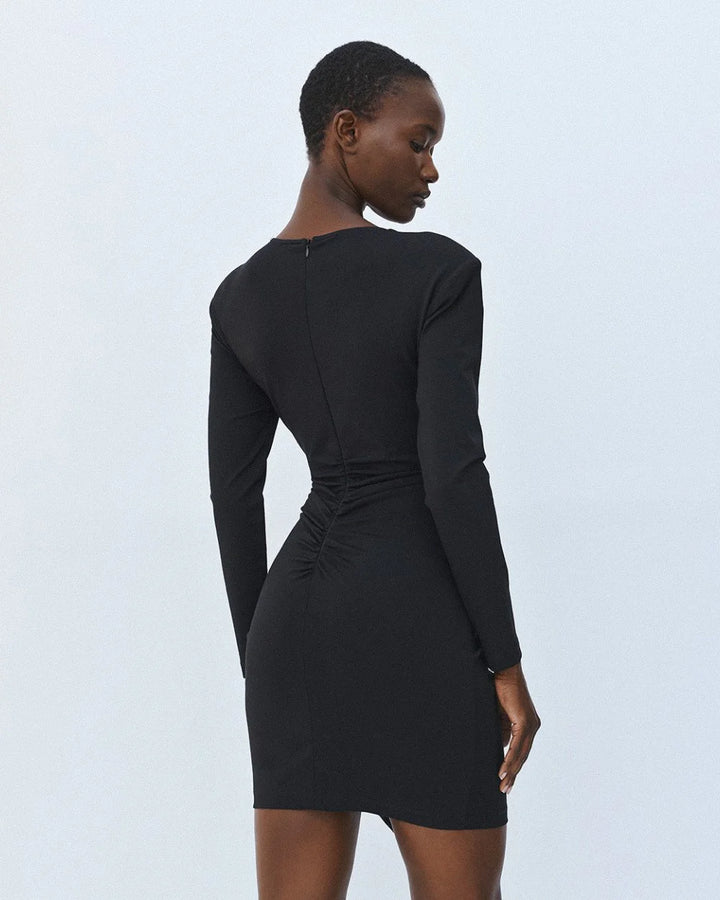 Φόρεμα μίνι με σούρες και βολάν Access Fashion