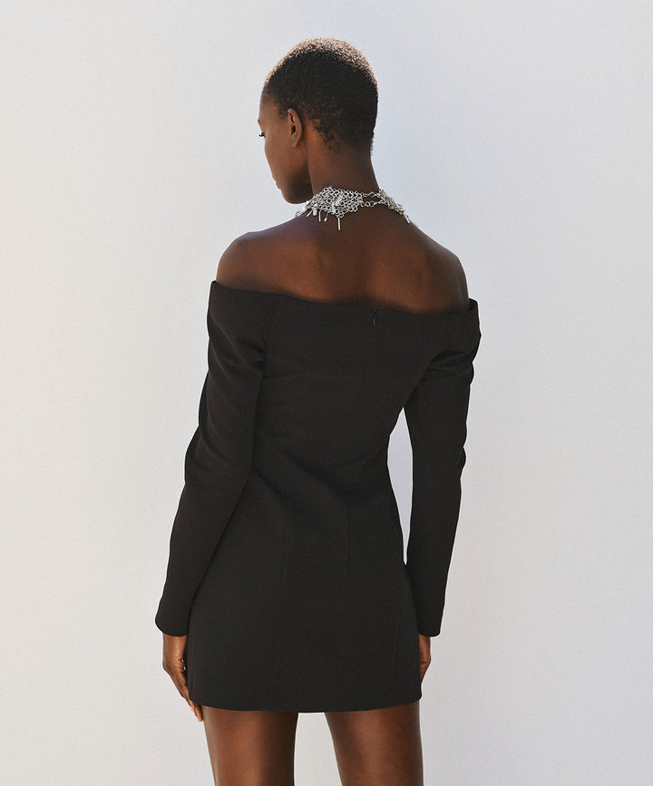 Φόρεμα μίνι off-shoulder με floating μανίκια Access Fashion