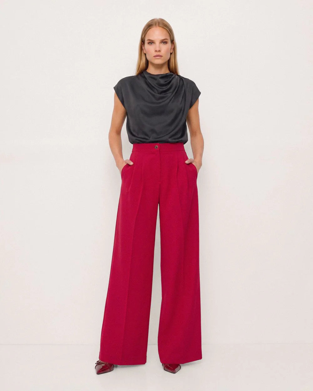 Παντελόνα με πιέτες Access Fashion