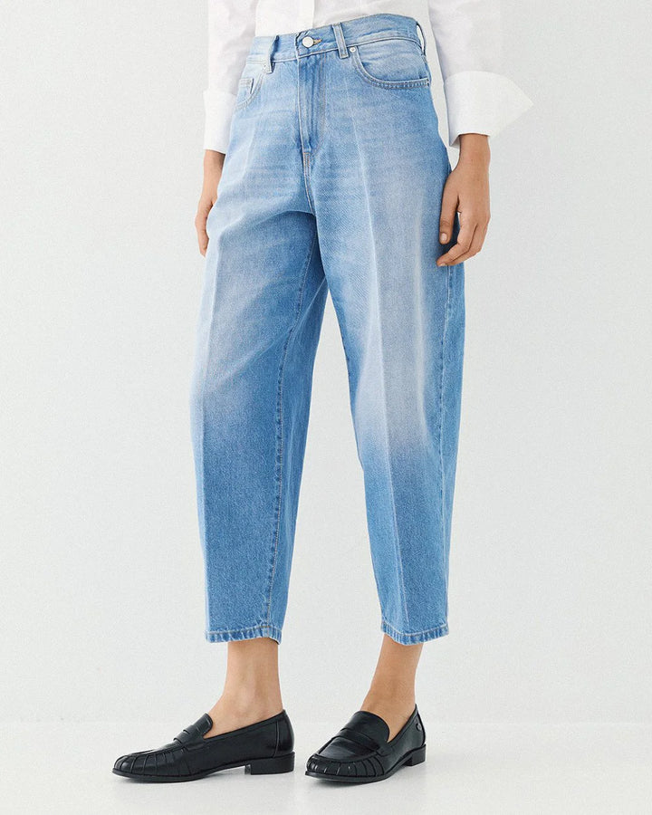 Παντελόνι denim ψηλόμεσο carrot Access Fashion