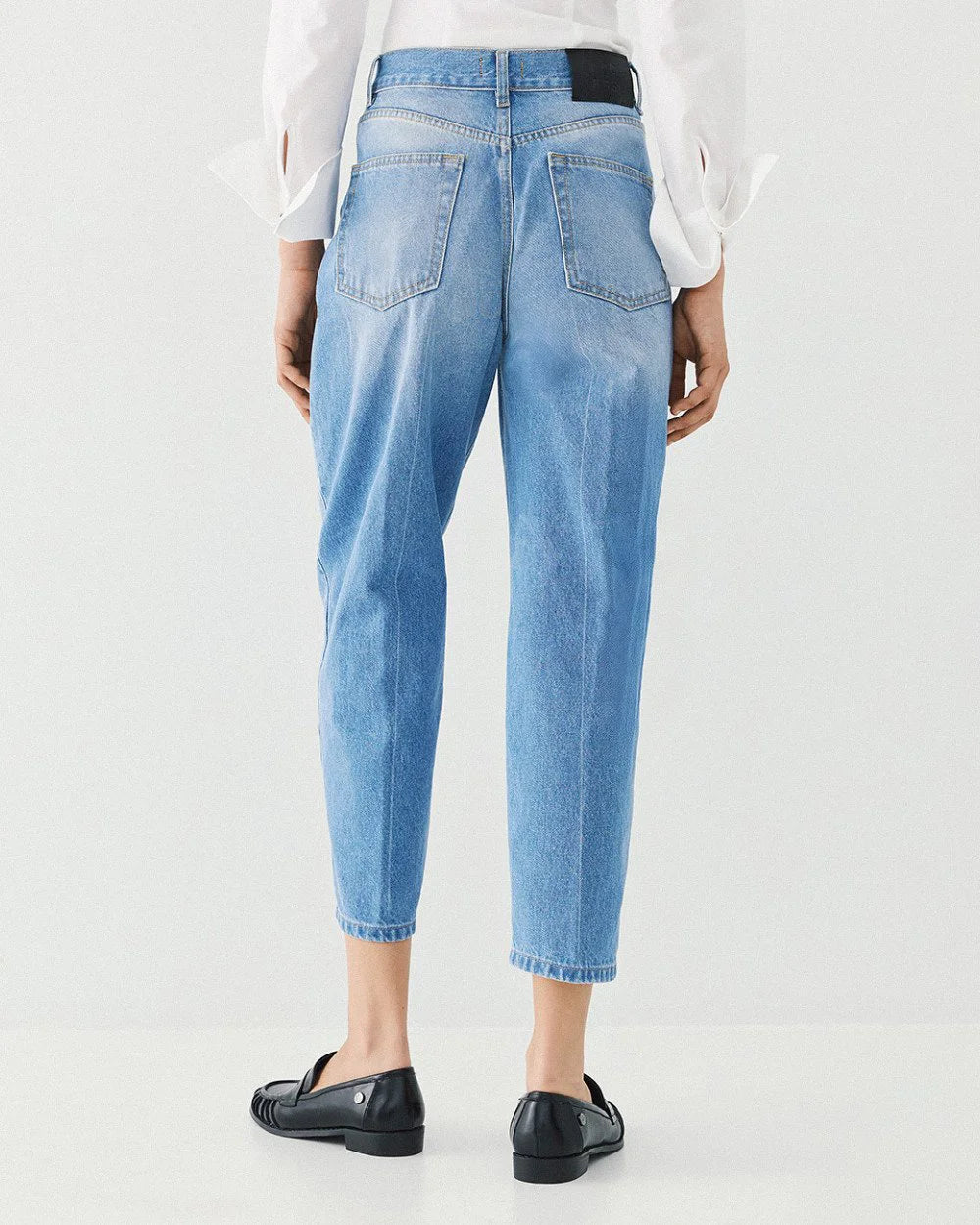 Παντελόνι denim ψηλόμεσο carrot Access Fashion