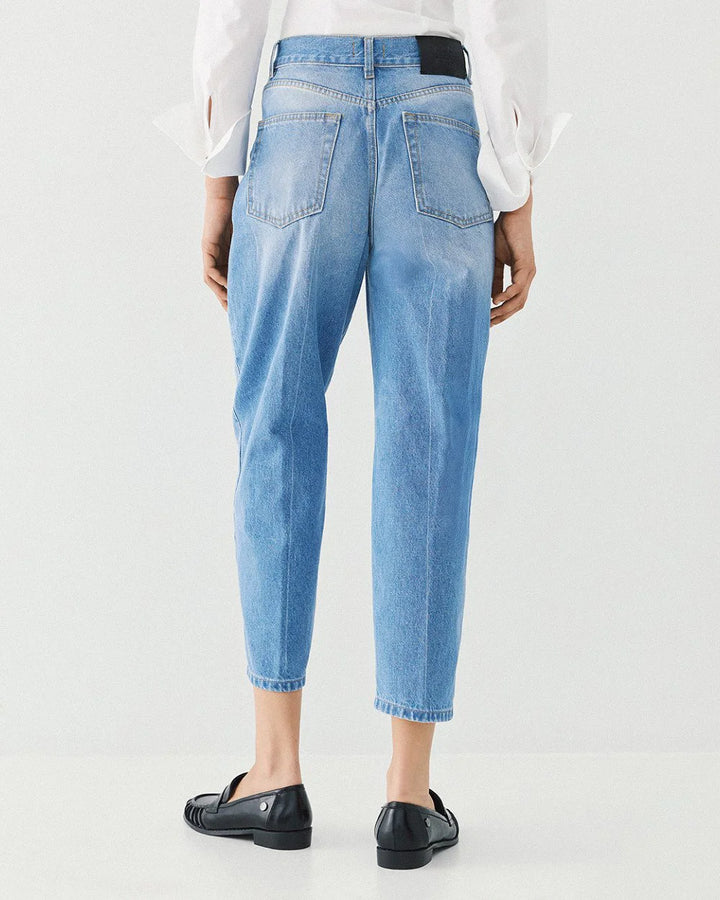 Παντελόνι denim ψηλόμεσο carrot Access Fashion