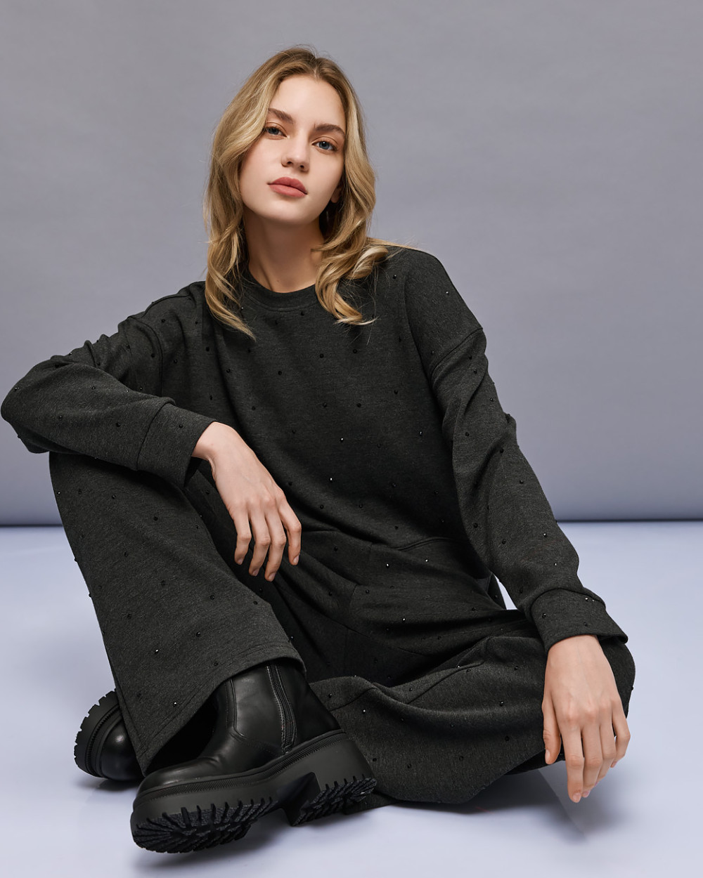 Μπλούζα φούτερ με στρας Access Fashion