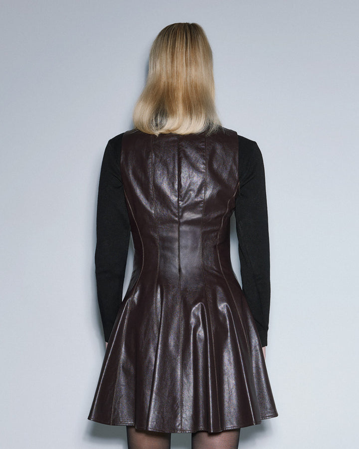 Φόρεμα μίνι όψης δέρματος Access Fashion