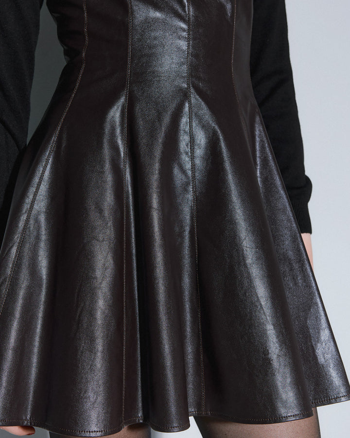 Φόρεμα μίνι όψης δέρματος Access Fashion