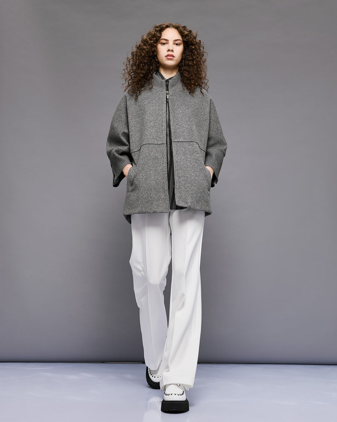 Παλτό με 3/4 μανίκια και ριπ λεπτομέρειες Access Fashion