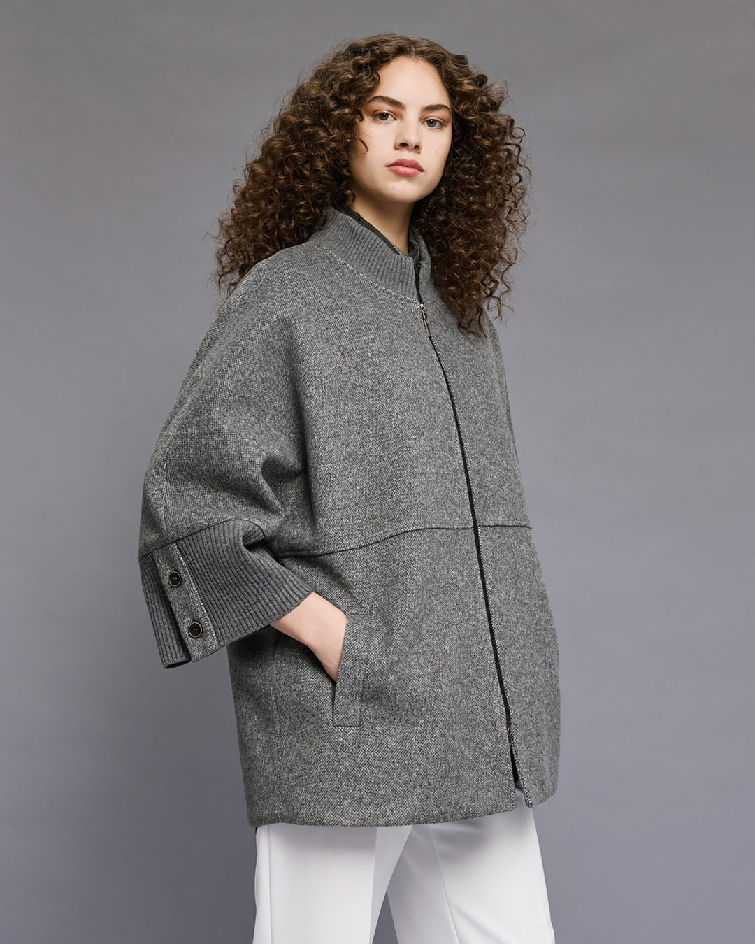 Παλτό με 3/4 μανίκια και ριπ λεπτομέρειες Access Fashion