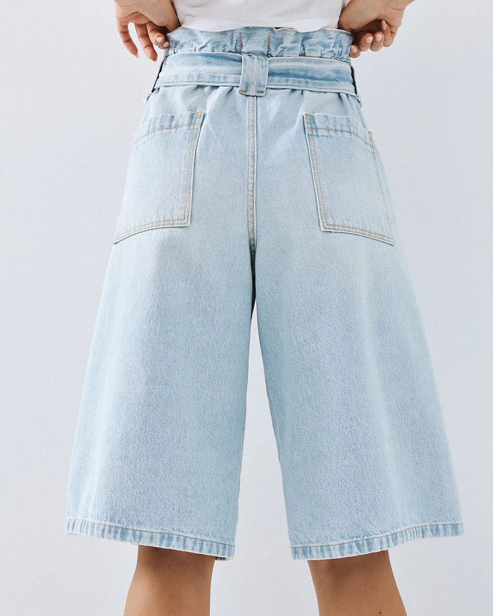 Βερμούδα denim με ζώνη Access Fashion