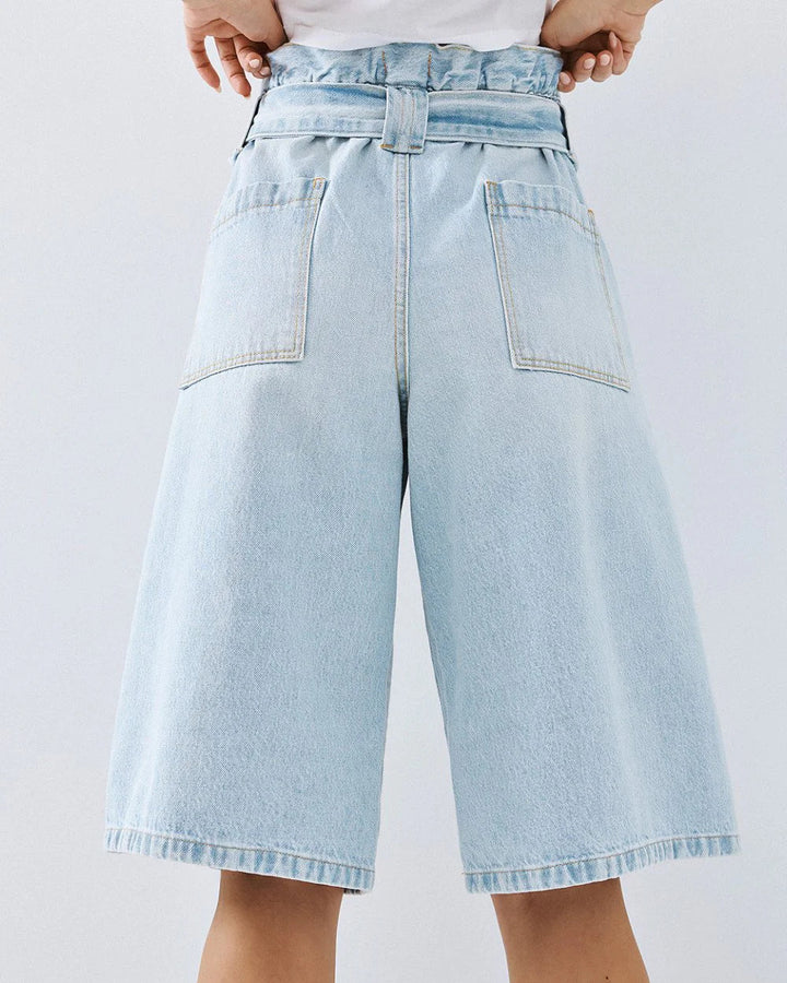 Βερμούδα denim με ζώνη Access Fashion