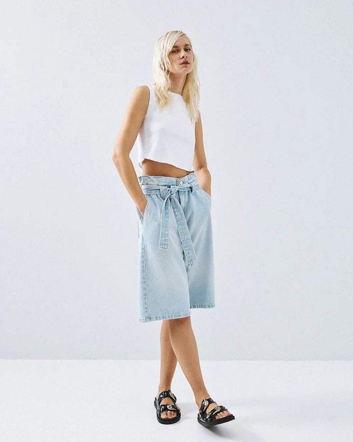 Βερμούδα denim με ζώνη Access Fashion