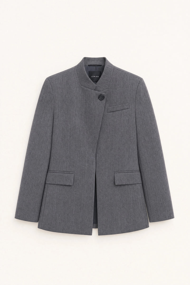 Κοστούμι με διαγώνιο κλείσιμο & wide leg παντελόνι Lumina