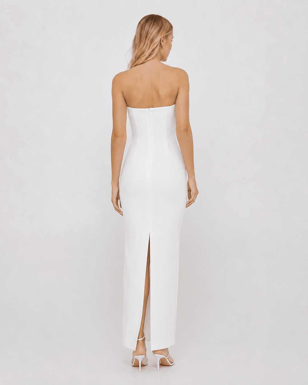 Φόρεμα μακρύ στράπλες με άνοιγμα Access Fashion