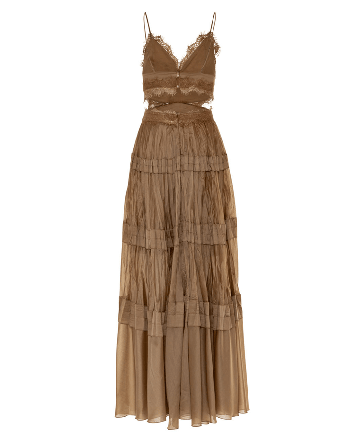 Φόρεμα μάξι με ανοίγματα και δαντέλα Access Fashion