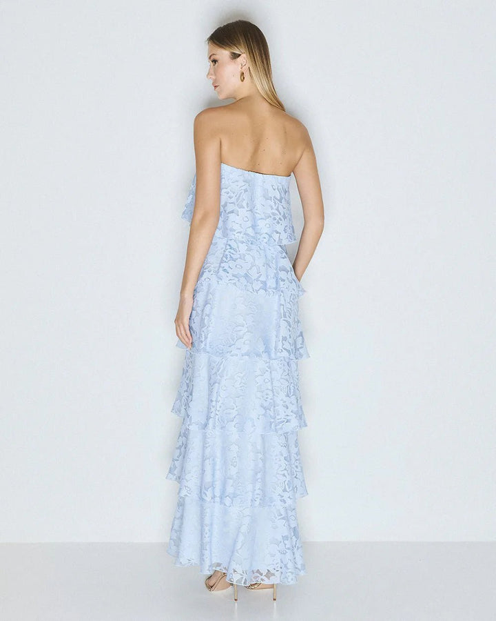Φόρεμα μάξι ντεβορέ με βολάν Access Fashion