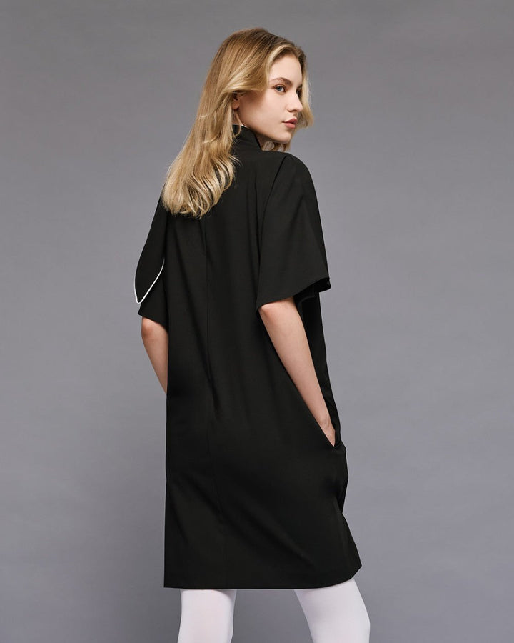 Φόρεμα μίνι με δέσιμο και ρέλι Access Fashion