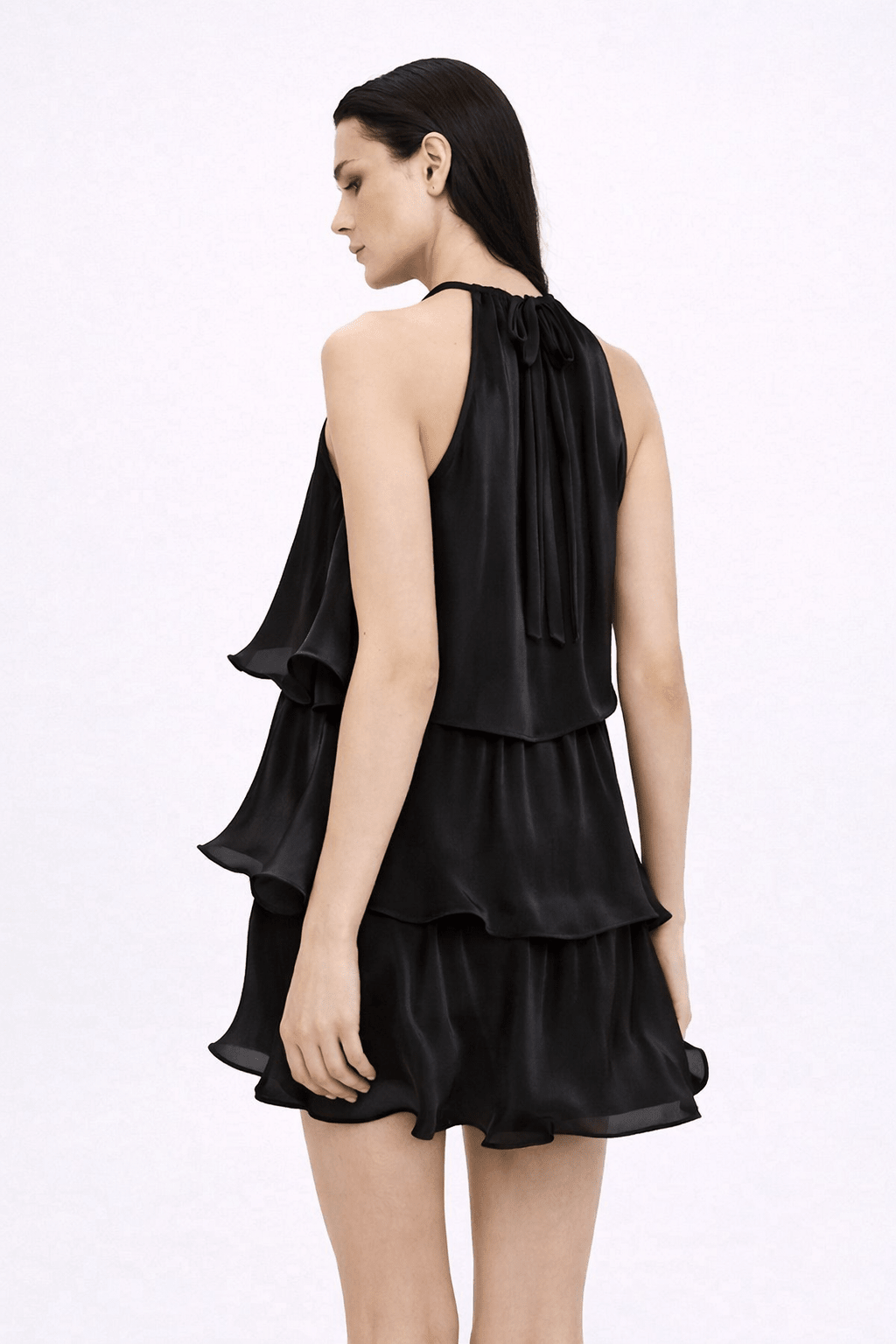 Φόρεμα μίνι με βολάν και λουλούδι Access Fashion