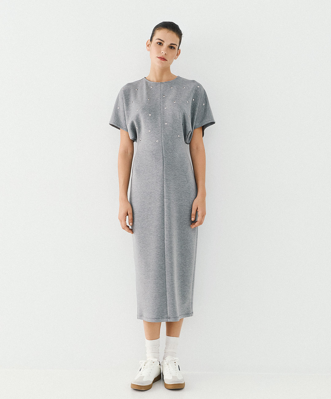 Φόρεμα μίντι με μανίκια νυχτερίδα Access Fashion