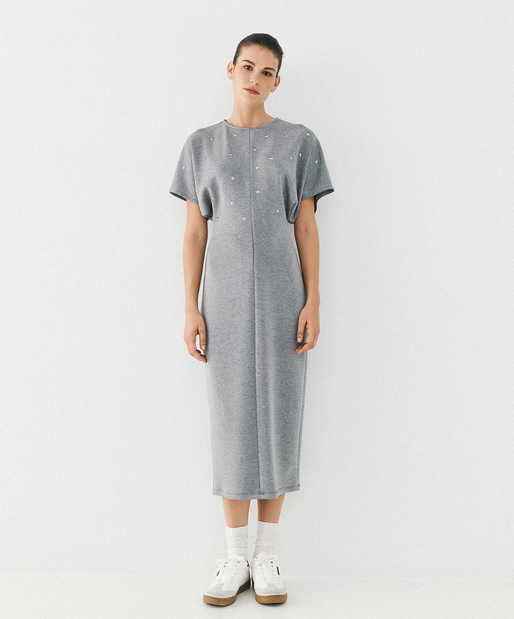 Φόρεμα μίντι με μανίκια νυχτερίδα Access Fashion
