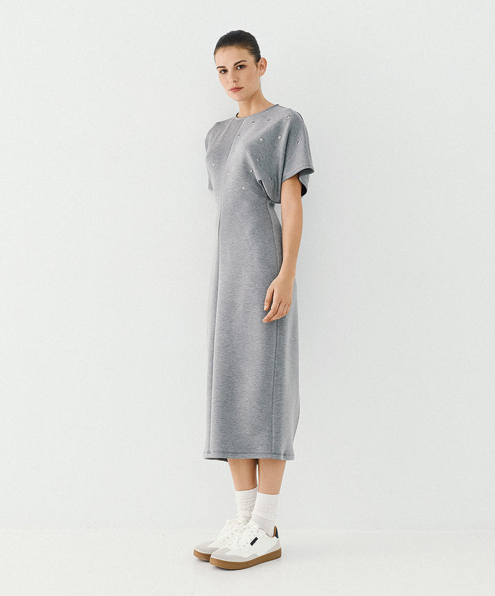 Φόρεμα μίντι με μανίκια νυχτερίδα Access Fashion
