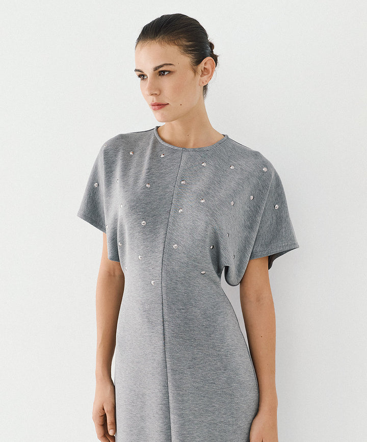 Φόρεμα μίντι με μανίκια νυχτερίδα Access Fashion