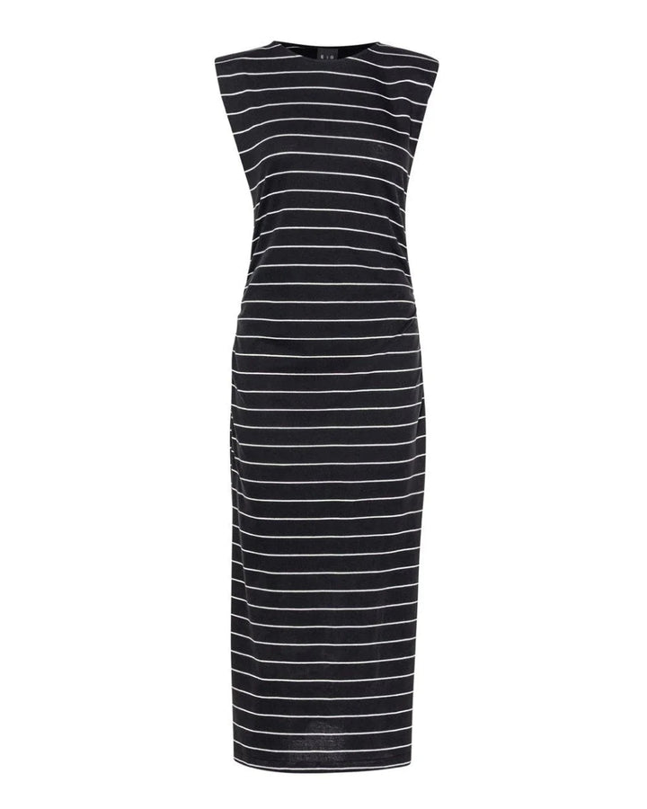 Φόρεμα μίντι ριγέ με βάτες Access Fashion